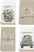 Vista 1 de Artoid Mode Toallas de Cocina de Primavera con Flores de Eucalyptus en Forma de Camión, Toallas de Cocina y Platos, 45x66 Cm Decoración de Granja