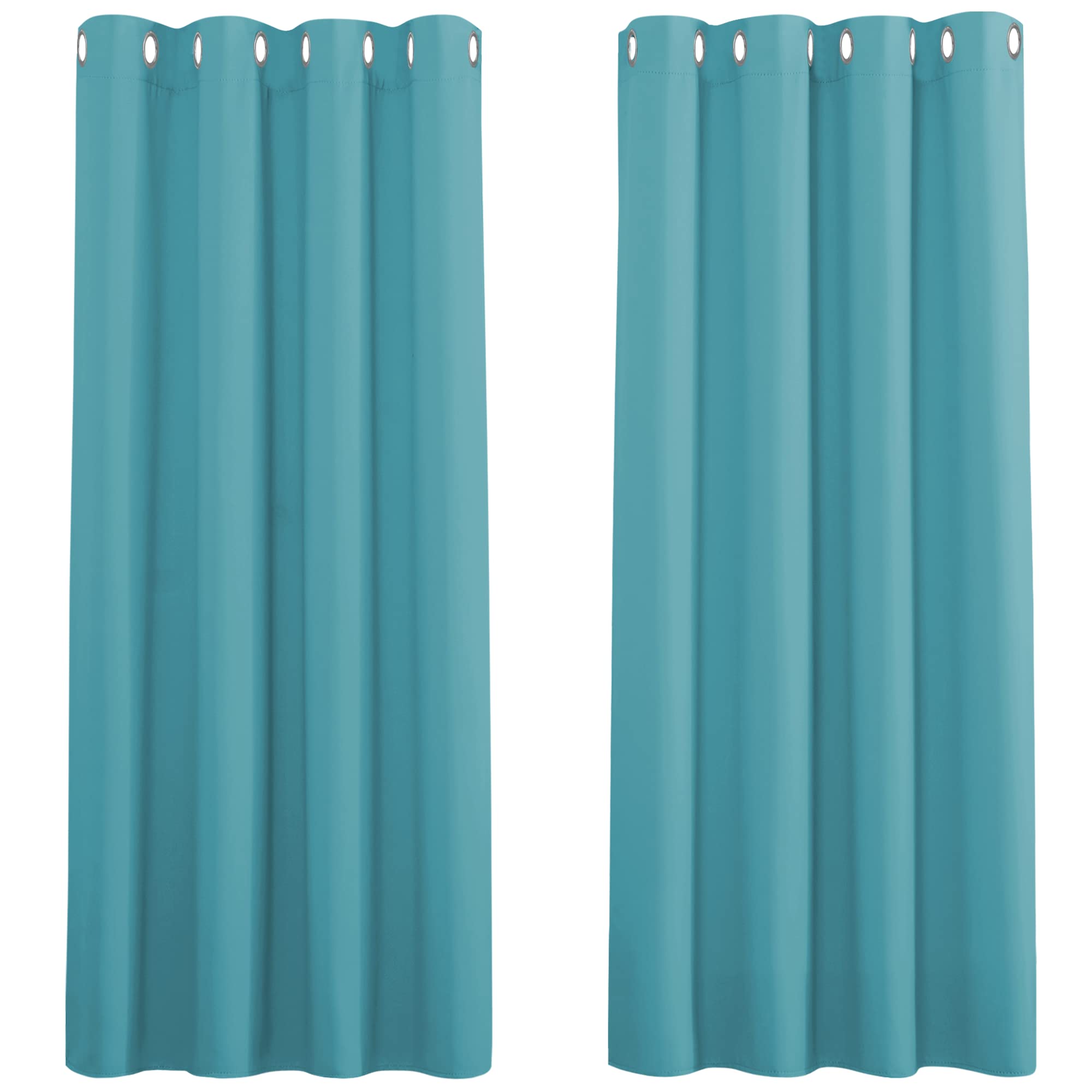 PONY DANCE Tende Oscuranti per Interni Tenda Oscurante con Occhielli Tende Cameretta Bambini 2 Pannelli L 117 x A 137 cm, Blu Chiaro