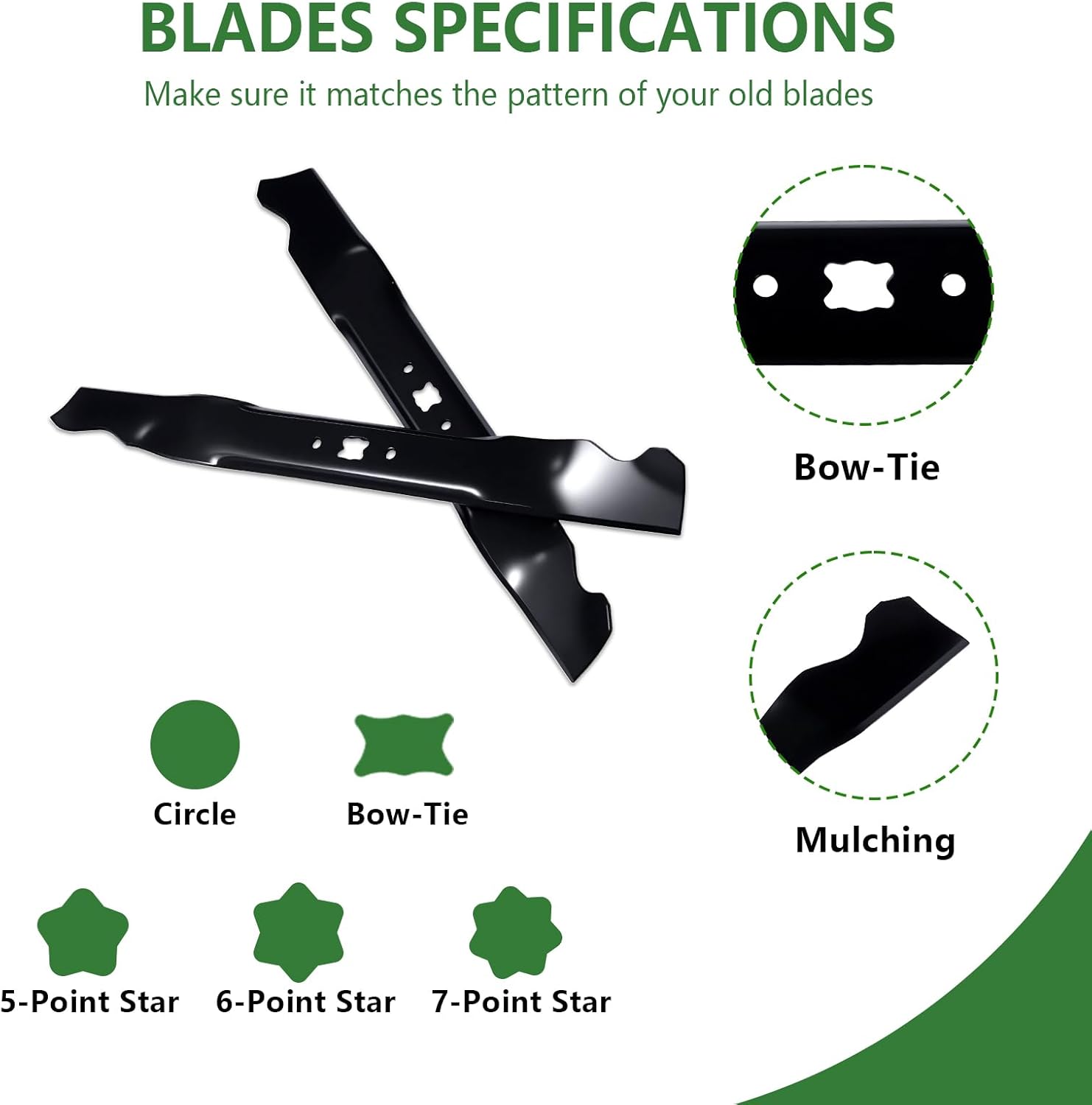 942-0741A Lawn Mower Blades Mulching Blades for Troy Bilt 21 Inch Deck Riding Mower Replacement for Cub Cadet 942-0741 742-0741 742-0741A TB130 TB240 CMXGZAM100067 2Pack