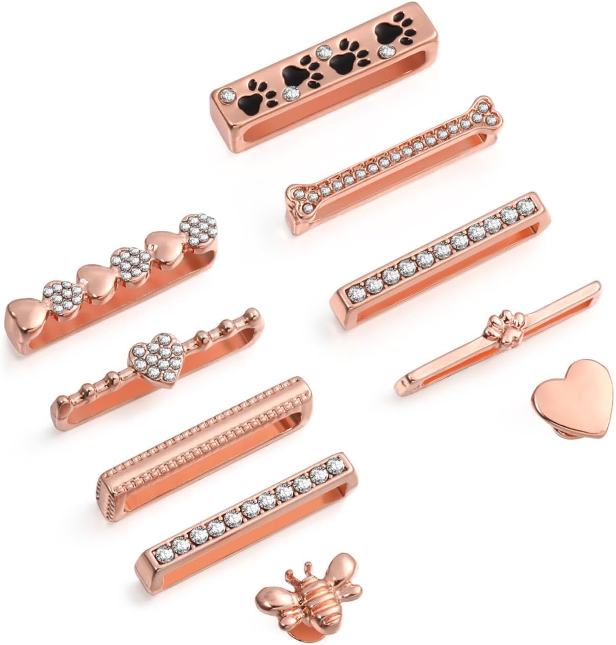 10pcs Metal Watch Band Decorative Rings for Smartwatch Strap