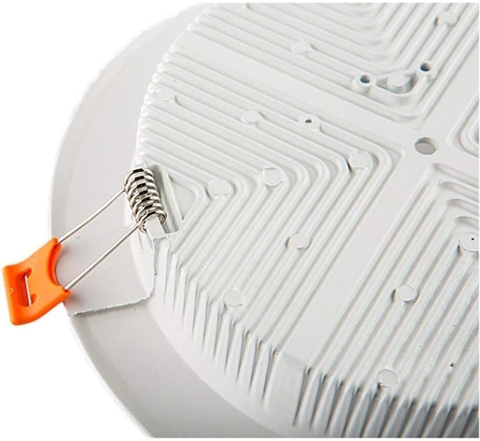 Recessed 9W LED Round Ceiling Lights 4.7 Inch White Acrylic Panel Light Ultra Thin Downlight Embedded Fixture 18W, 24W Energy Saving Lamp for Bedroom Living Room Porch Cool White Light 6500K Int