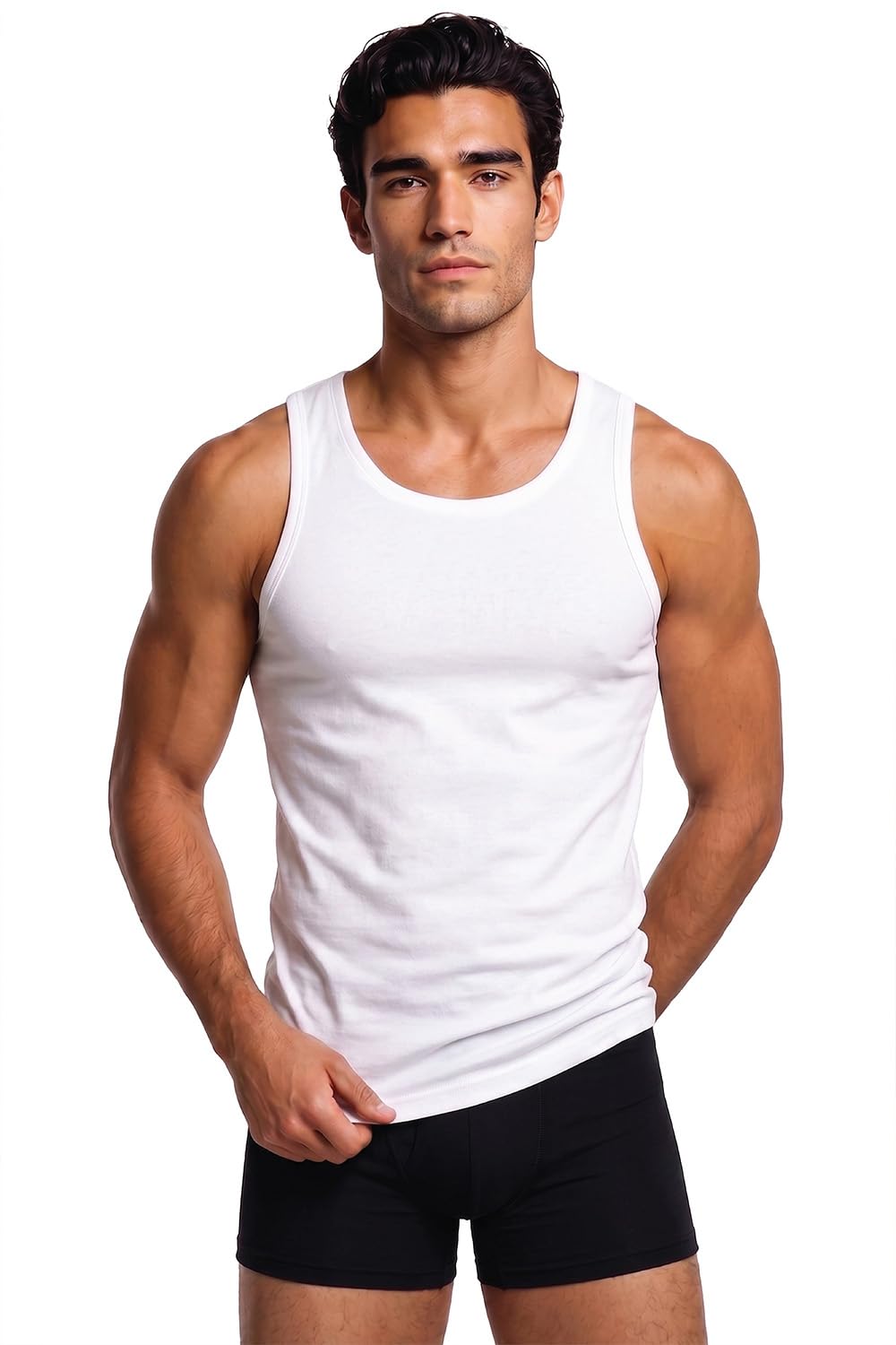 van heusen Men Slim Fit Anti Bacterial Vest - 100% Combed Cotton - Moisture Wicking, Sleeveless-picture-34