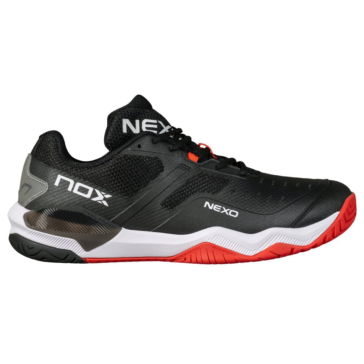 Pickleball Shoes Men Women Pickleball LUX Nexo Black/RED Lava – Unisex Court Shoes w/AGG Technology, Lateral Support, Maximum Cushioning & Optimal Grip for Superior Performance, Comfort & Stability