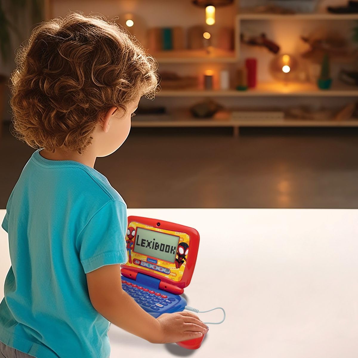 Lexibook, Laptop Educativo Bilingue Speaker Spidey, 40 Attività, Inglese e Spagnolo, 6 Categorie di Apprendimento, Racconti Animati, Metodo di Lettura, Blu/Rosso, JC398SPi2LXB
