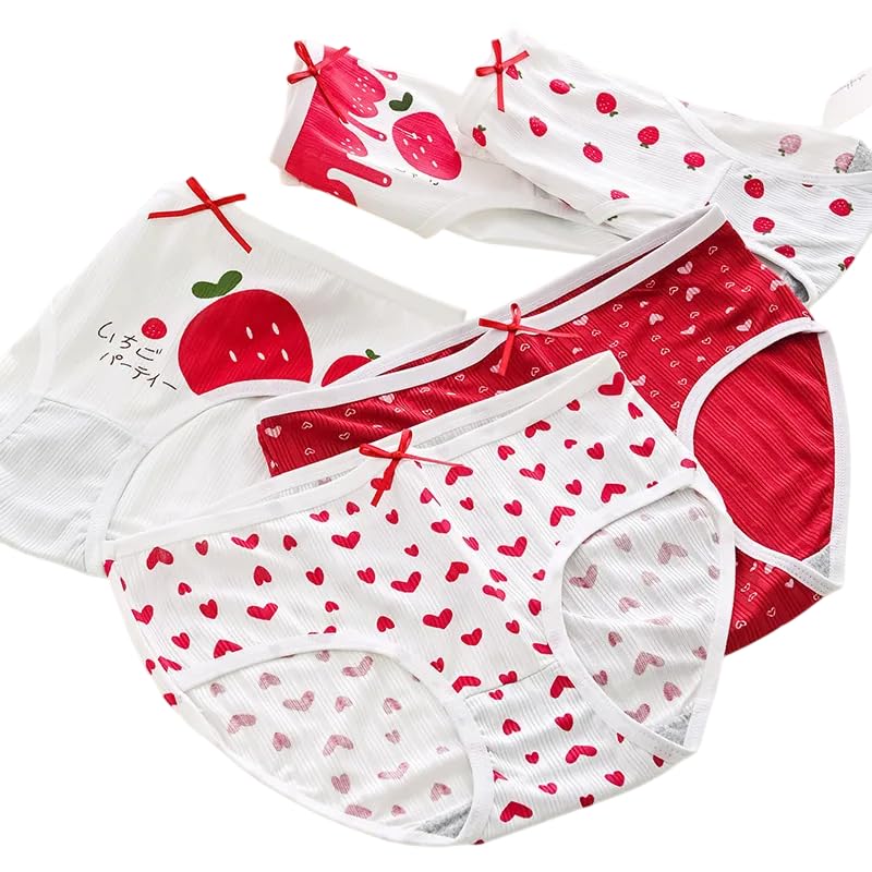 Women’s Cotton Mid-Rise Printed Panties – Soft & Breathable Briefs with Strawberry & Heart Designs, Stretchable Comfortable Underwear”-image-42