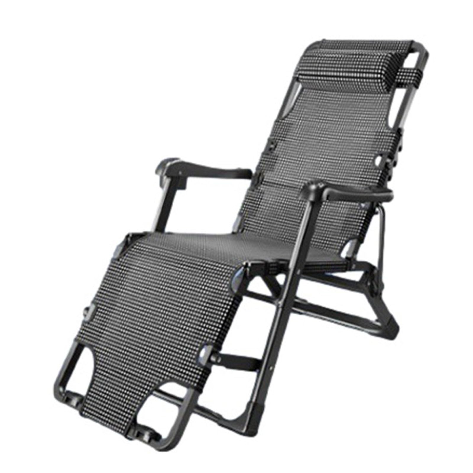 Chaise Longue Pliante,Fauteuil inclinable de Jardin, Chaise zéro gravité, Fauteuil inclinable Pliant Portable d'extérieur, Fauteuil inclinable réglable avec Appui-tête, pour Jardin, Camping,