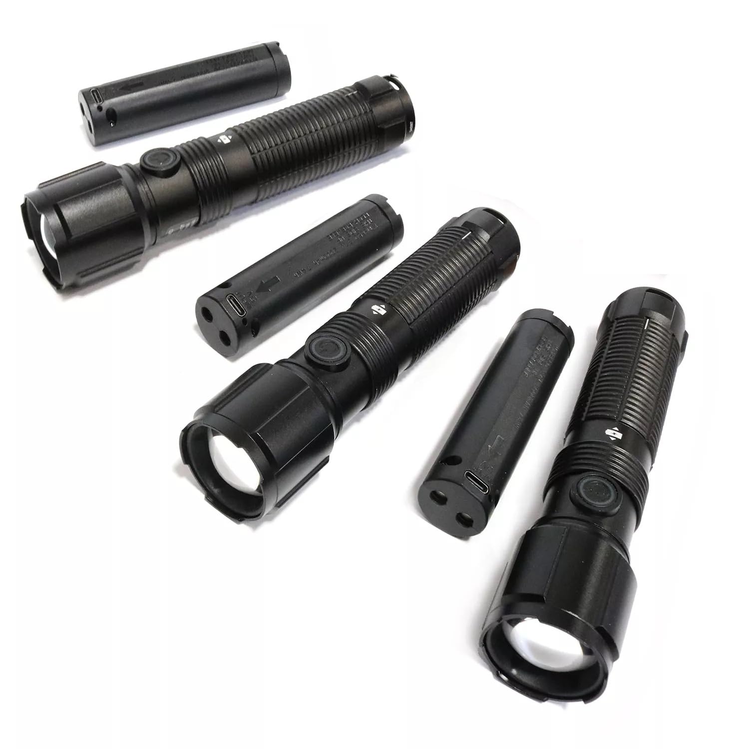 member's mark 1700 lumen dual power led flashlight set (pack of 3)