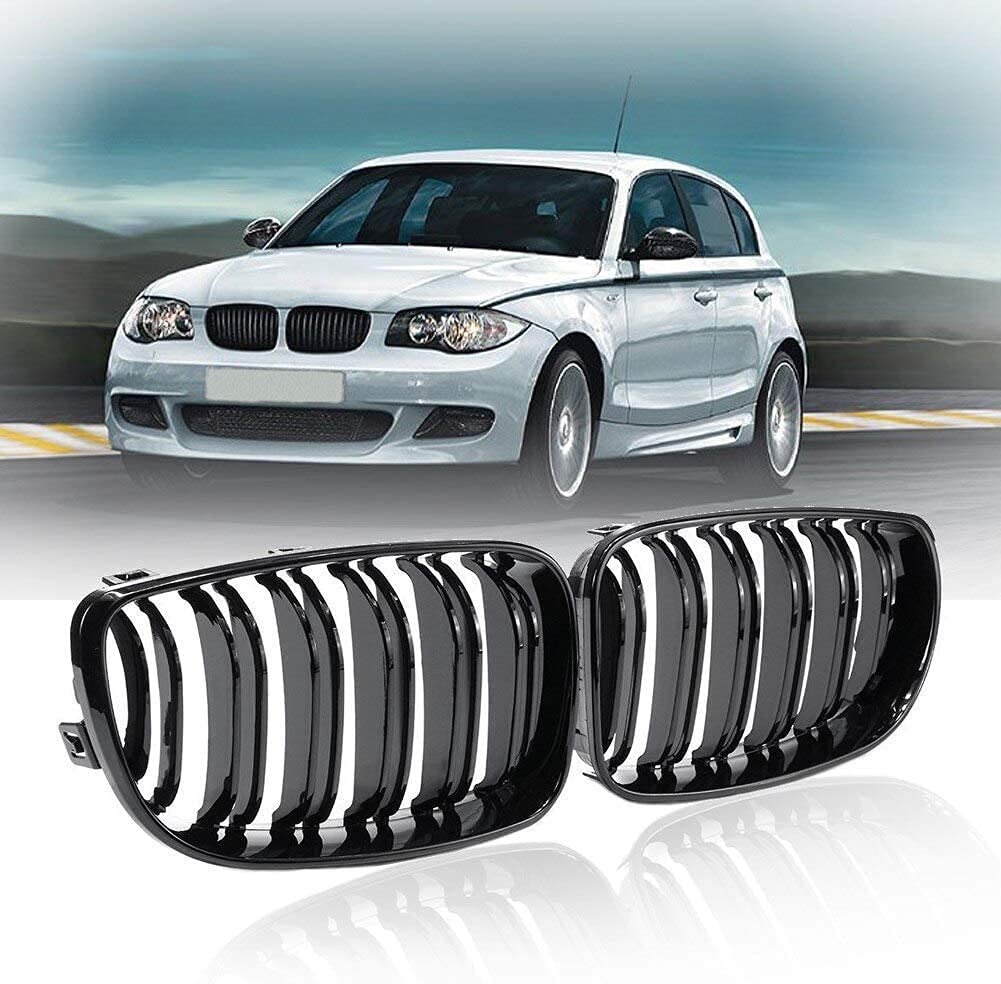 Grilles De Calandre Avant Noires Pour BMW Série 1 E81/E82/E87/E88 2008-2013 | Look Sport