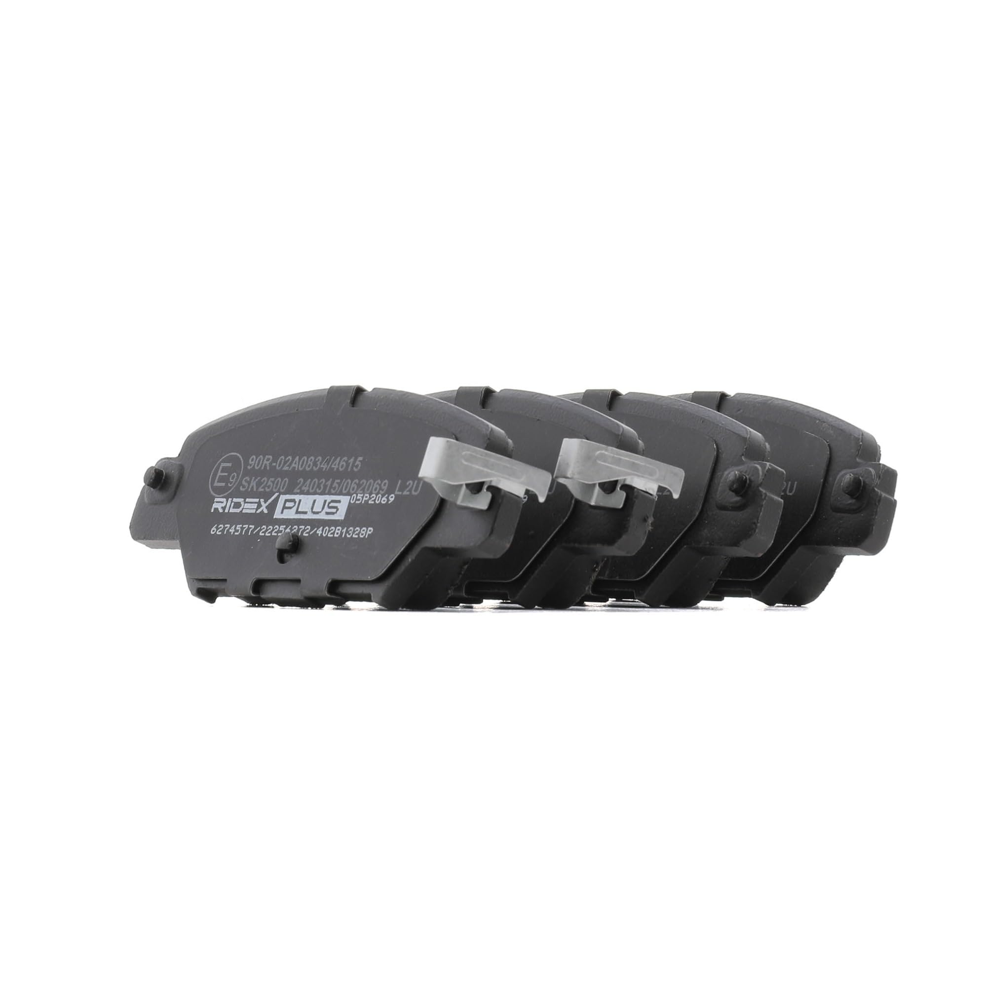 RIDEX PLUS 402B1328P Juego para eje Juego de pastillas de freno Trasero con accesorios Compatible con MAZDA CX-5 KE, GH