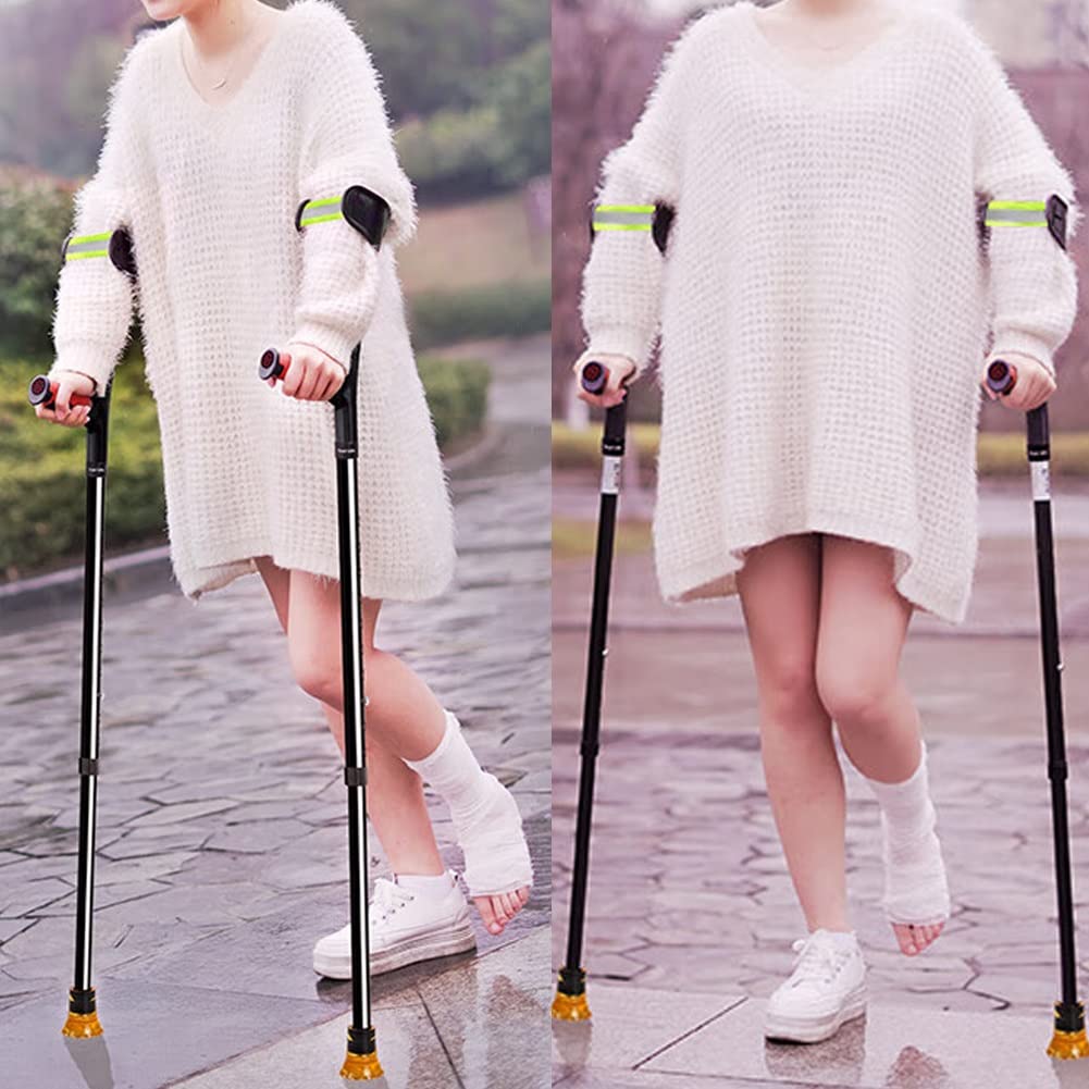 Kule Ortopedyczna Pomoc do Chodzenia, Dorosłych Lekka Crutches, Regulowana 10 Gear Wysokość, Wsparcie 100kg