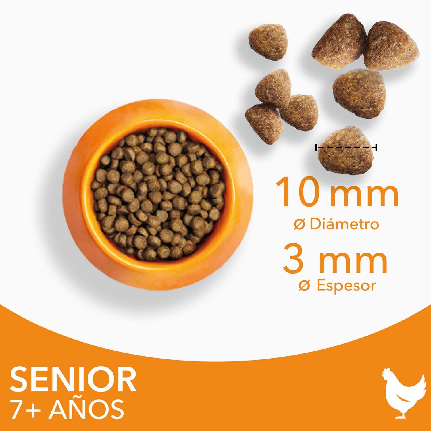 IAMS Alimento seco para Gatos Senior de Edad Avanzada con Pollo Fresco, Comida Seca para Gatos Senior de más de 7 año, 10 kg