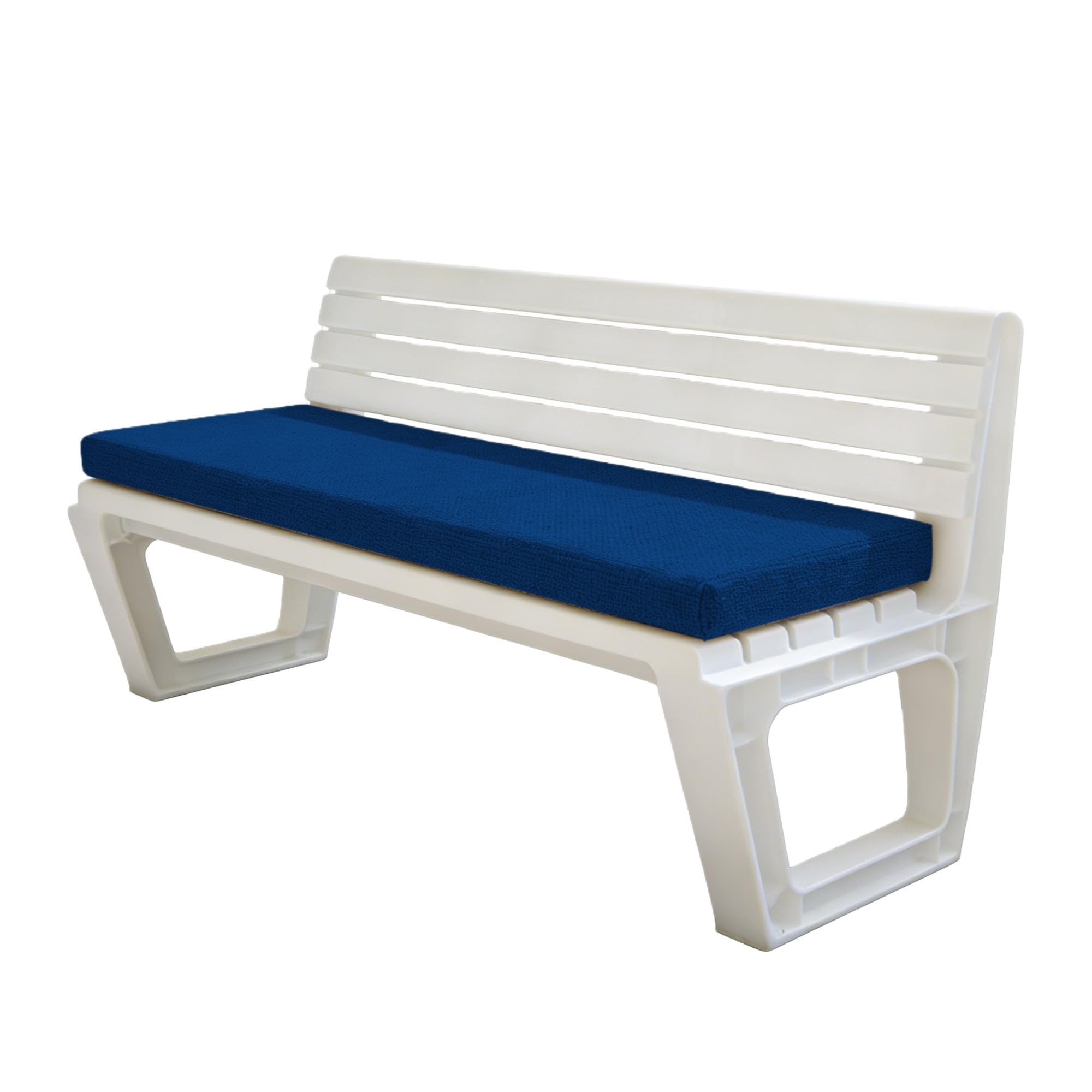 GUOZHEN Garden Bench Cushion 46 x 120 cm Soft Replacement Silk Floss Memory Foam Water Resistant Heavy Duty for Garden Patio Bench, Bay Window, Blue