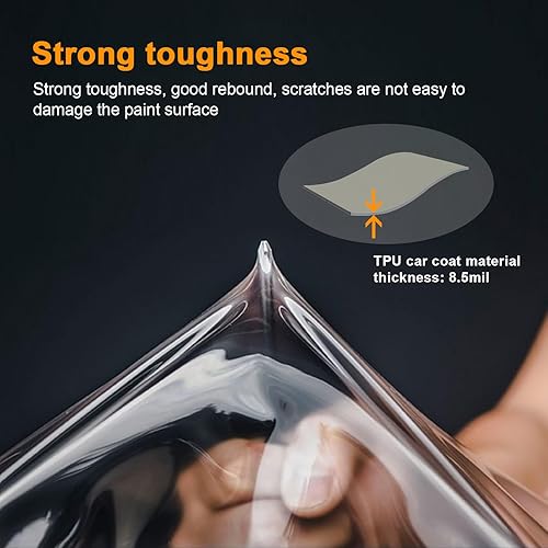 Miniatura 5 de FDAIUN Película protectora de pintura transparente precortada para automóvil autoadhesiva para Ford Mustang Shelby GT500 2021-2022 a prueba de