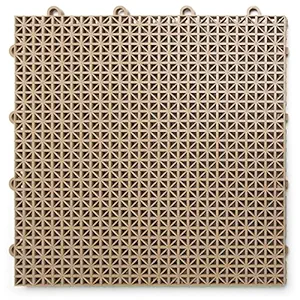 DuraGrid DT40BEIG Outdoor Modular Interlocking Multi-Use Deck Tile, 40 Pack, Beige, Piece