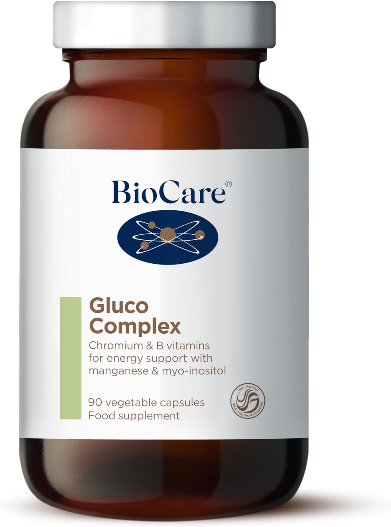 BioCare Gluco Complex | Chromium & Vitamins B2, B3, B5 and B6 for Blood Glucose & Energy Support | With Manganese & Myo-Inositol | Helps Reduce Tiredness & Fatigue| 90 Capsules