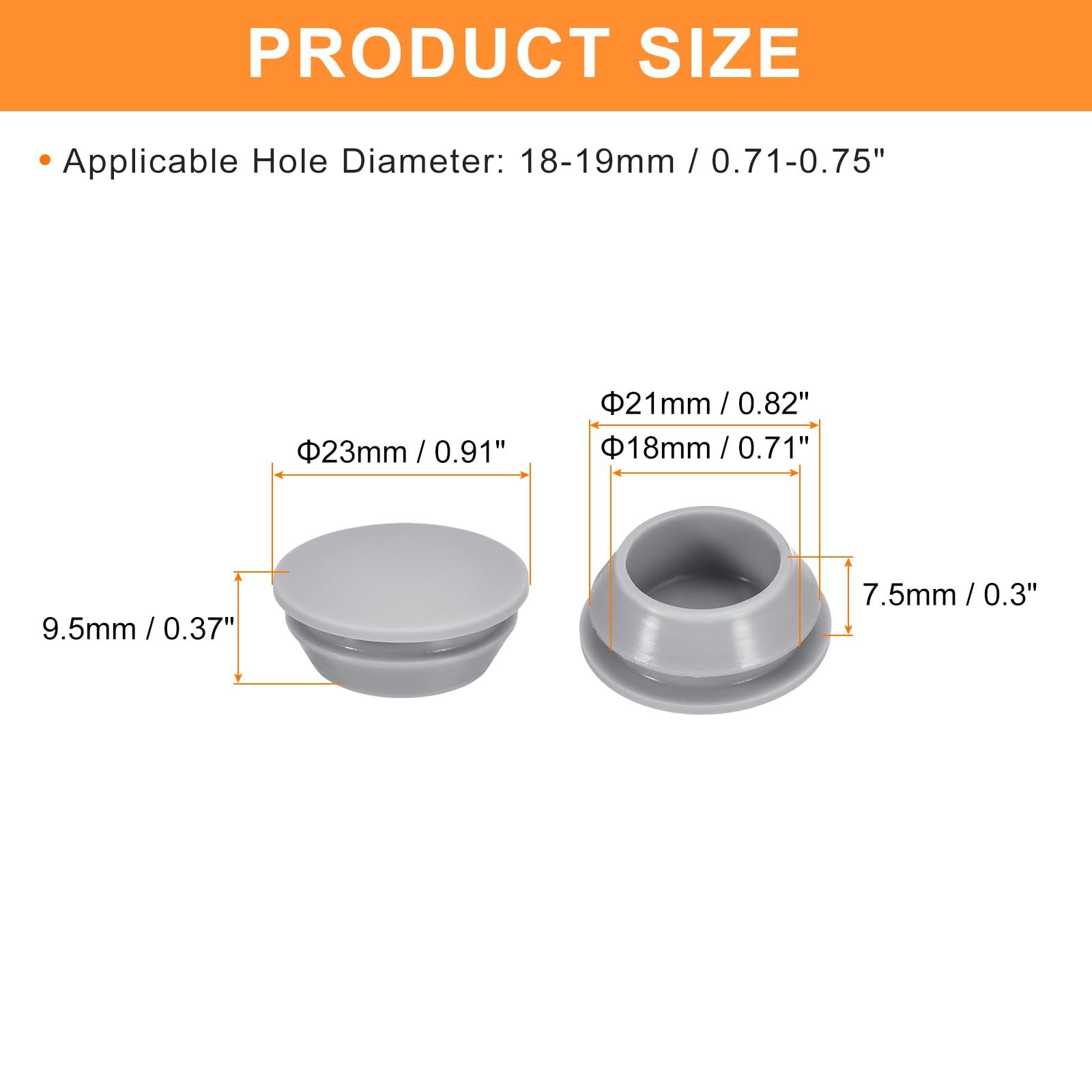 15 Tappi In Silicone Per Fori 18-19mm - Impermeabili, Per Tubi E Attrezzature (Bianco)