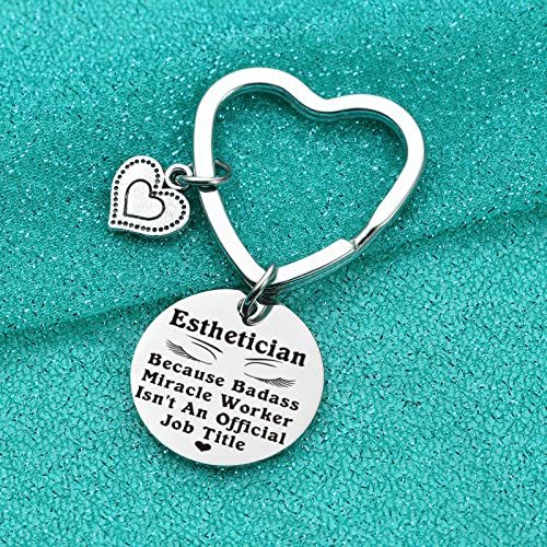 7RVZM Esthetician Thank You Gift Beautician Jewelry Esthetician Christmas Keychain BFF Gift3