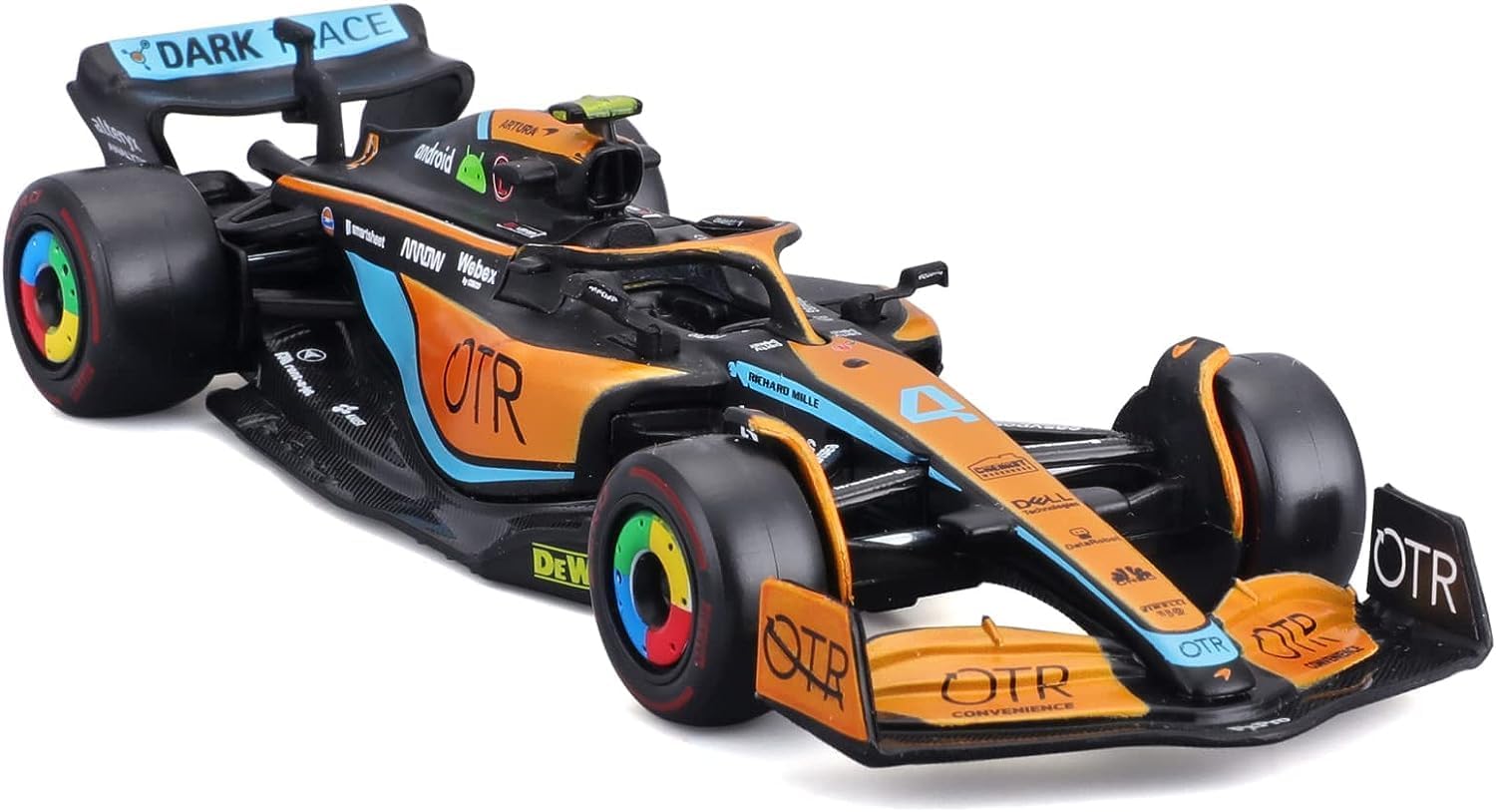 B18-38063N Formula 1 MCLAREN F1 MCL 36 (2022) Norris 1:43 Scale Die-Cast Collectible Race Car, Assorted Colours