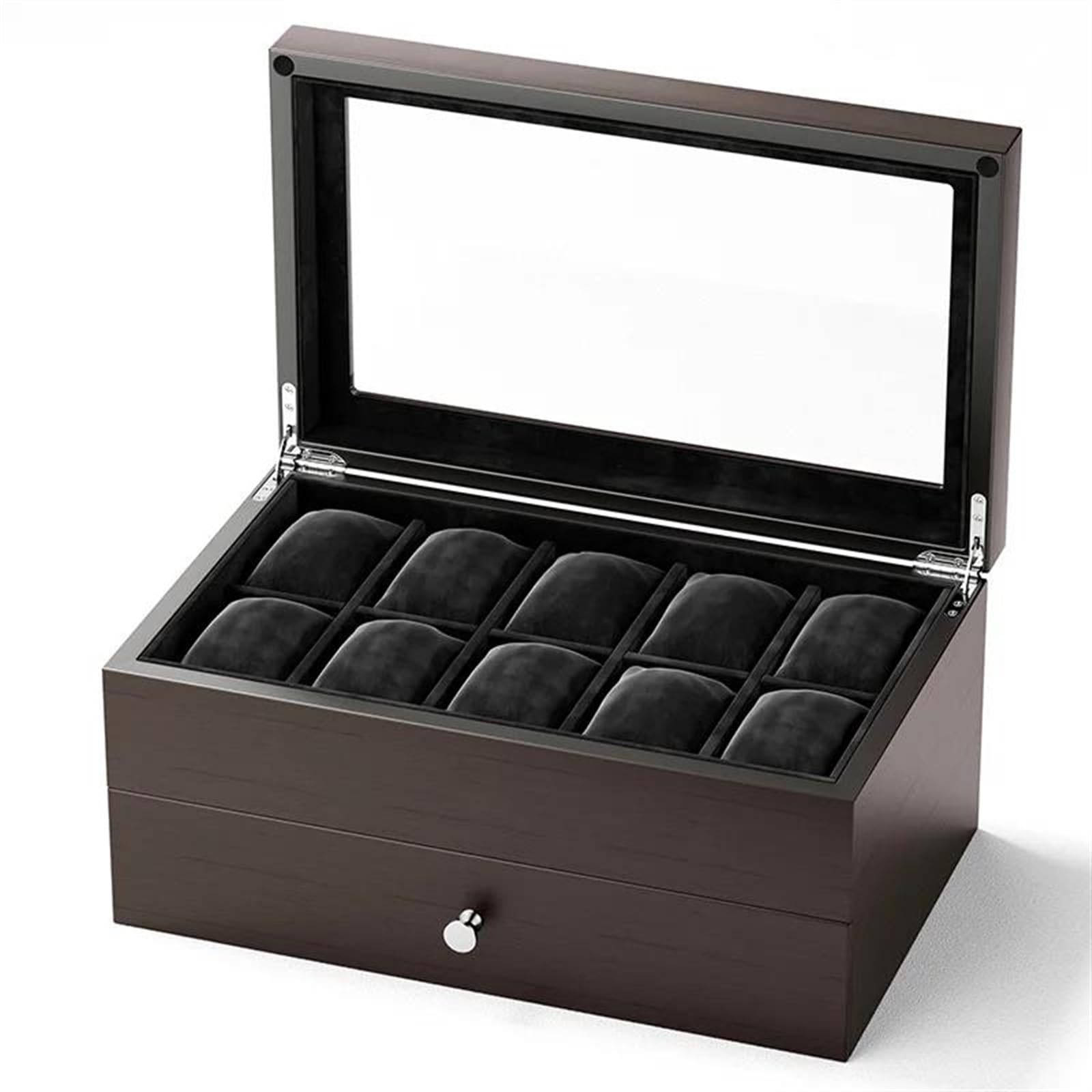 Schmuckkästchen Große Uhrenbox Aus Massivem Holz Aufbewahrungsbox 10 Uhrenboxen Organizer Makeup Organizers