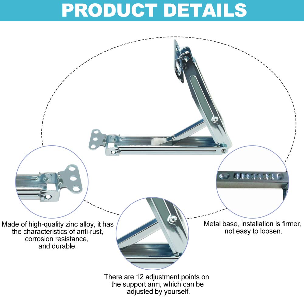 STARVAST Équerre Pliante 400 MM, Lot De 2 Support Console Pliable, Supports D'étagères Pliants