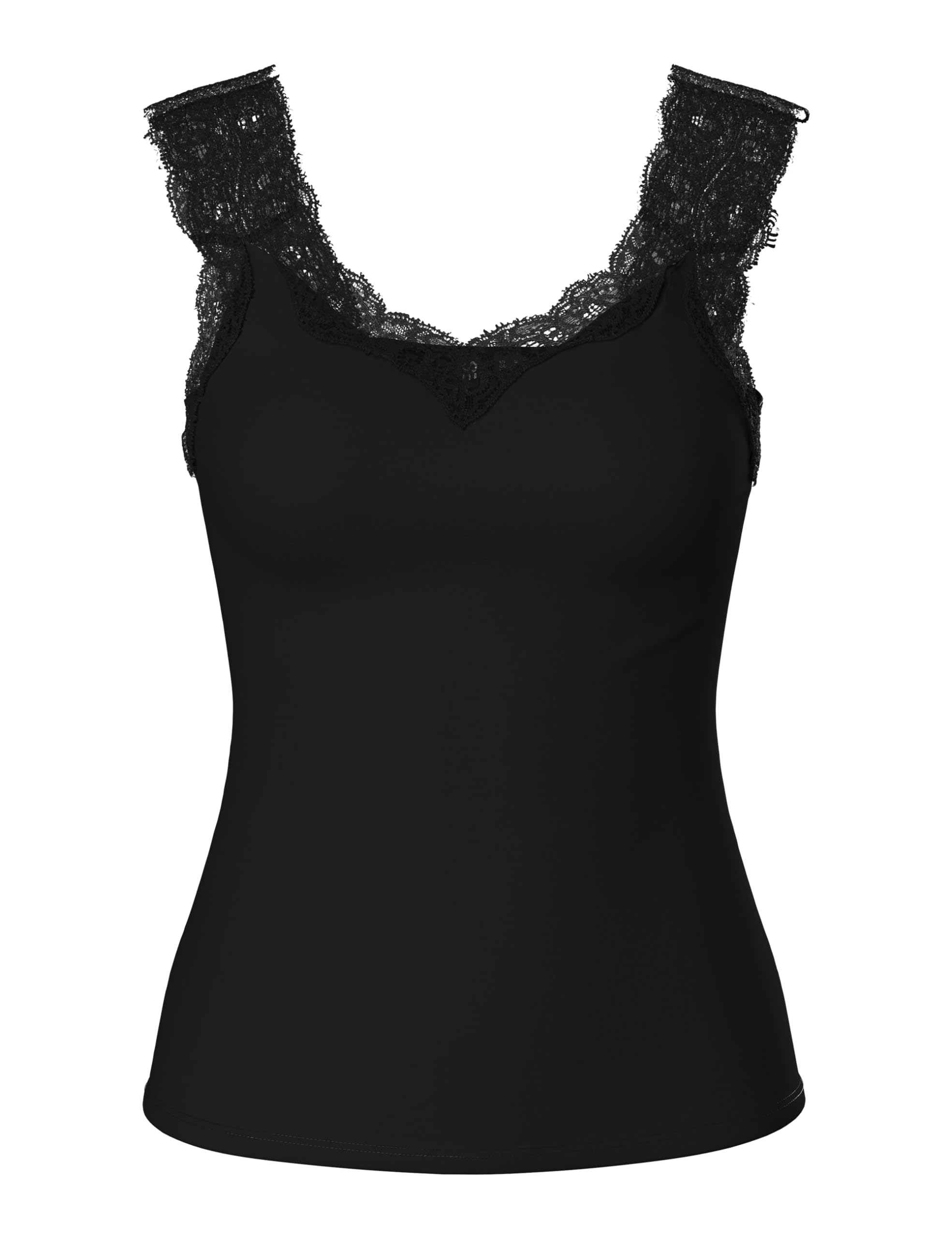 PIECES Pcbarbera Lace Top Noos Camiseta sin Mangas para Mujer
