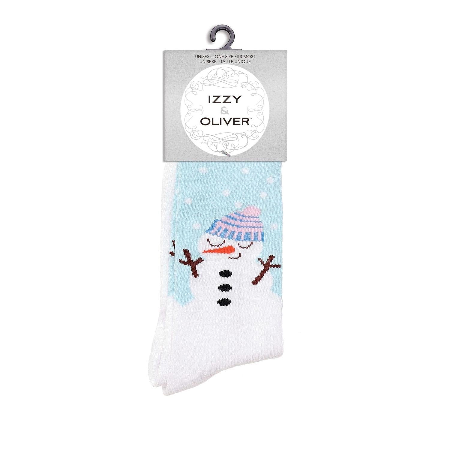 Chaussettes de Noël en coton Izzy and Oliver 6009523 avec motif bonhomme de neige