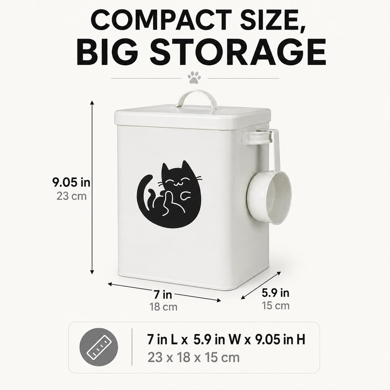 Contenedor de Almacenamiento de Alimentos para Perros de 6 Litros, Contenedor de Comida para Gatos de Metal con Taza Medidora, Latas de Comida para Gatos Cubre Tapas Y Cucharas, Juguetes para(#1)