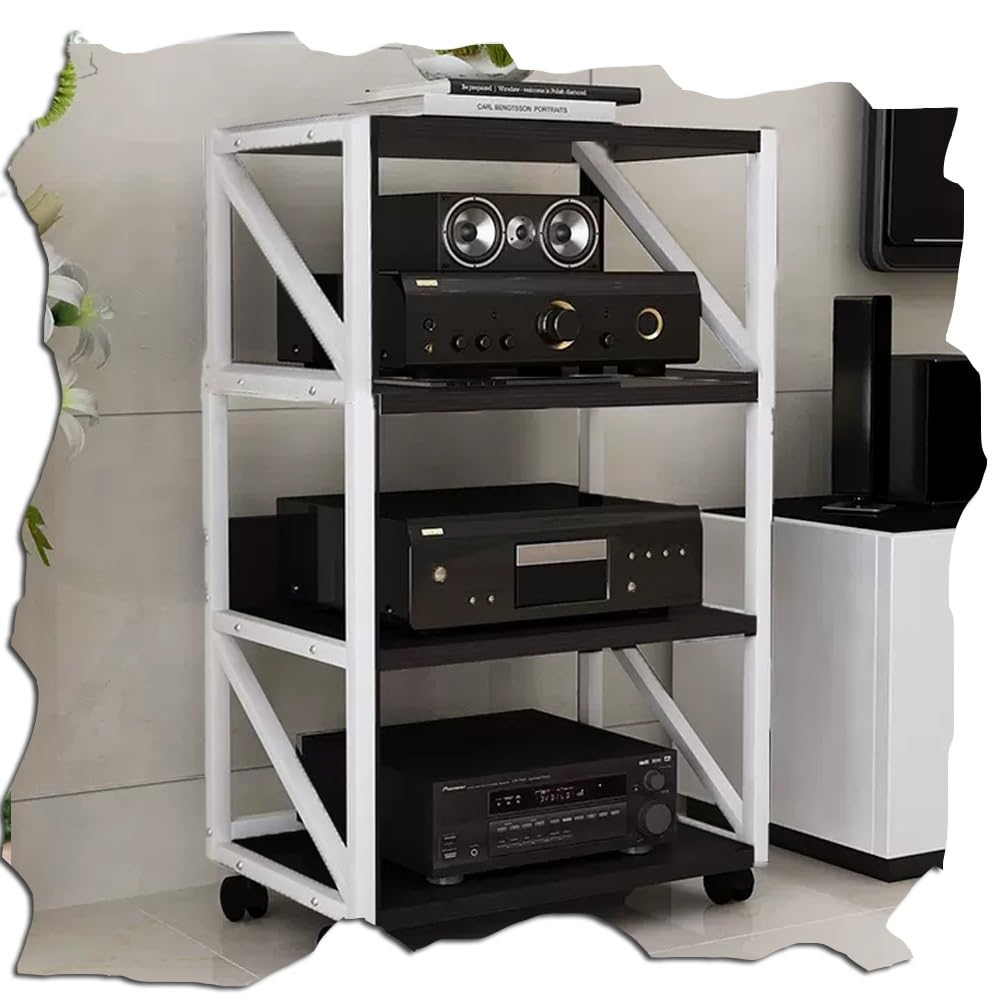 Support vidéo ouvert contre la surchauffe : armoire à contenu 4 niveaux pour salon et magasin