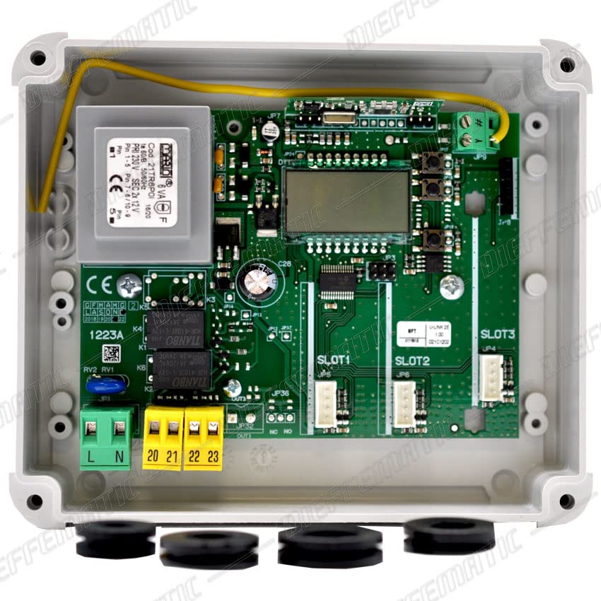 [COMPATIBILITÀ U-LINK]: Si integra perfettamente con i sistemi di automazione BFT grazie al protocollo U-LINK e ai 3 slot di collegamento, per una gestione versatile e senza problemi.