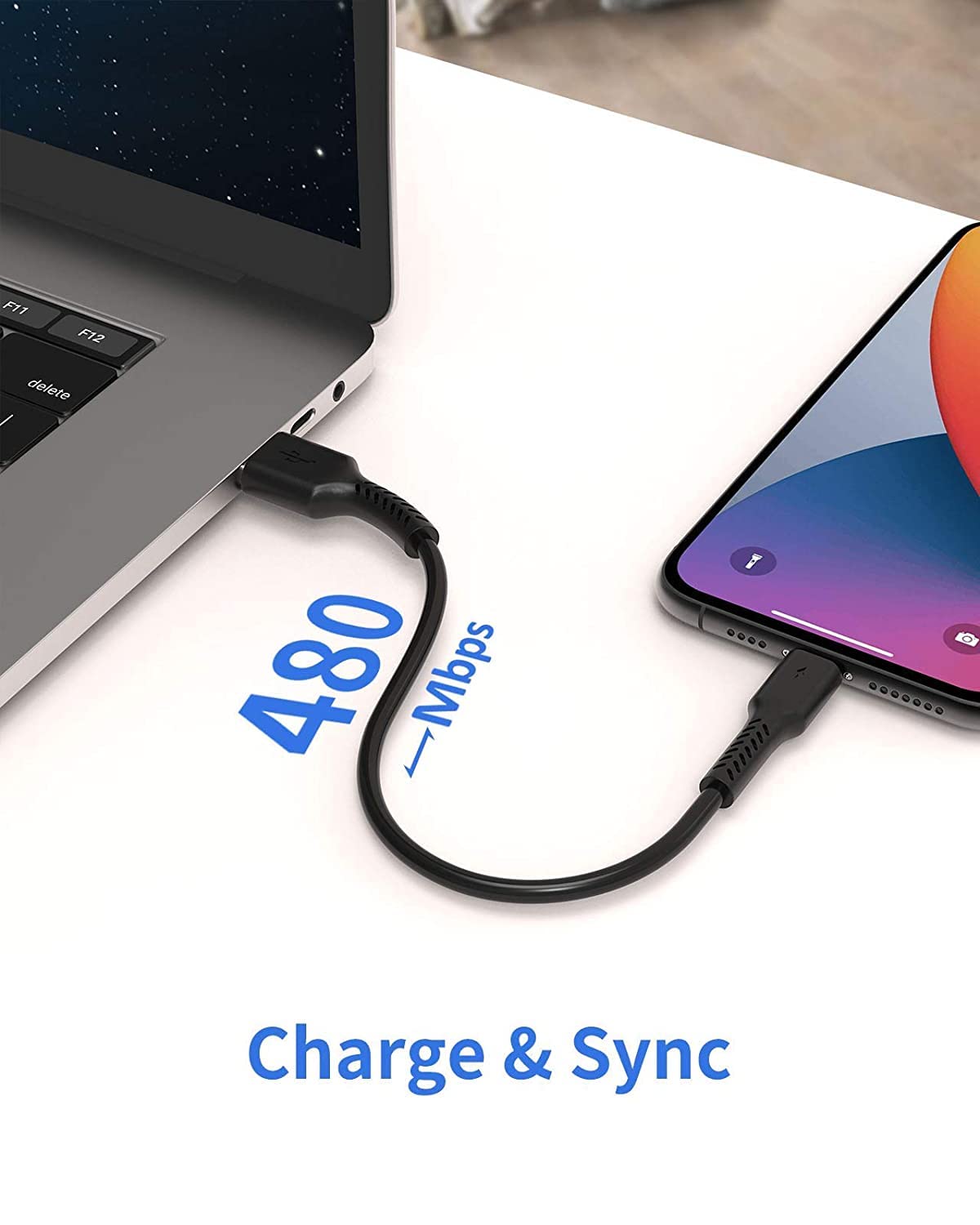 Câble de Recharge iPhone Court de 0,1 m, 5Pack Câble USB A vers Lightning de 10 cm Câble Original de Recharge Rapide pour iPhone compatible avec Apple iPhone 13 12 11 Pro Max Xs Xr X 8 7 6 Plus SE