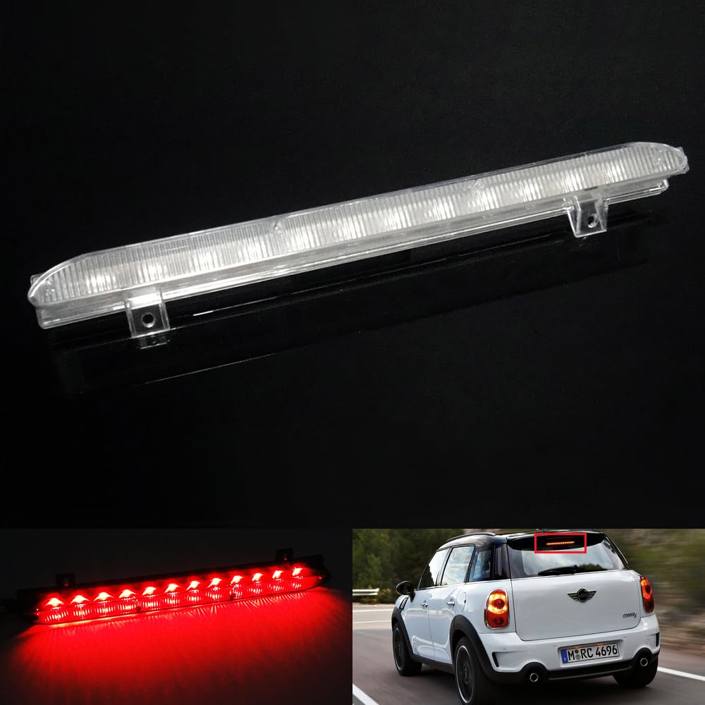 RZG Luce LED con lente trasparente, terzo fanale stop posteriore centrale di alto livello per Mini Cooper Hatch R56 Countryman R60