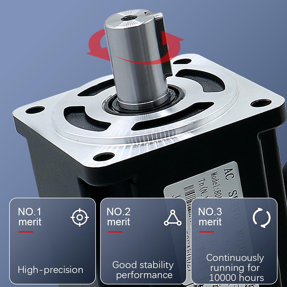 Servomotore 400W 600W 750W 1000W con flangia 60 80 17 Bit Assoluto AC 220V Servo Driver ad alta precisione Servo magnetico 3000-6000RPM (1000W)