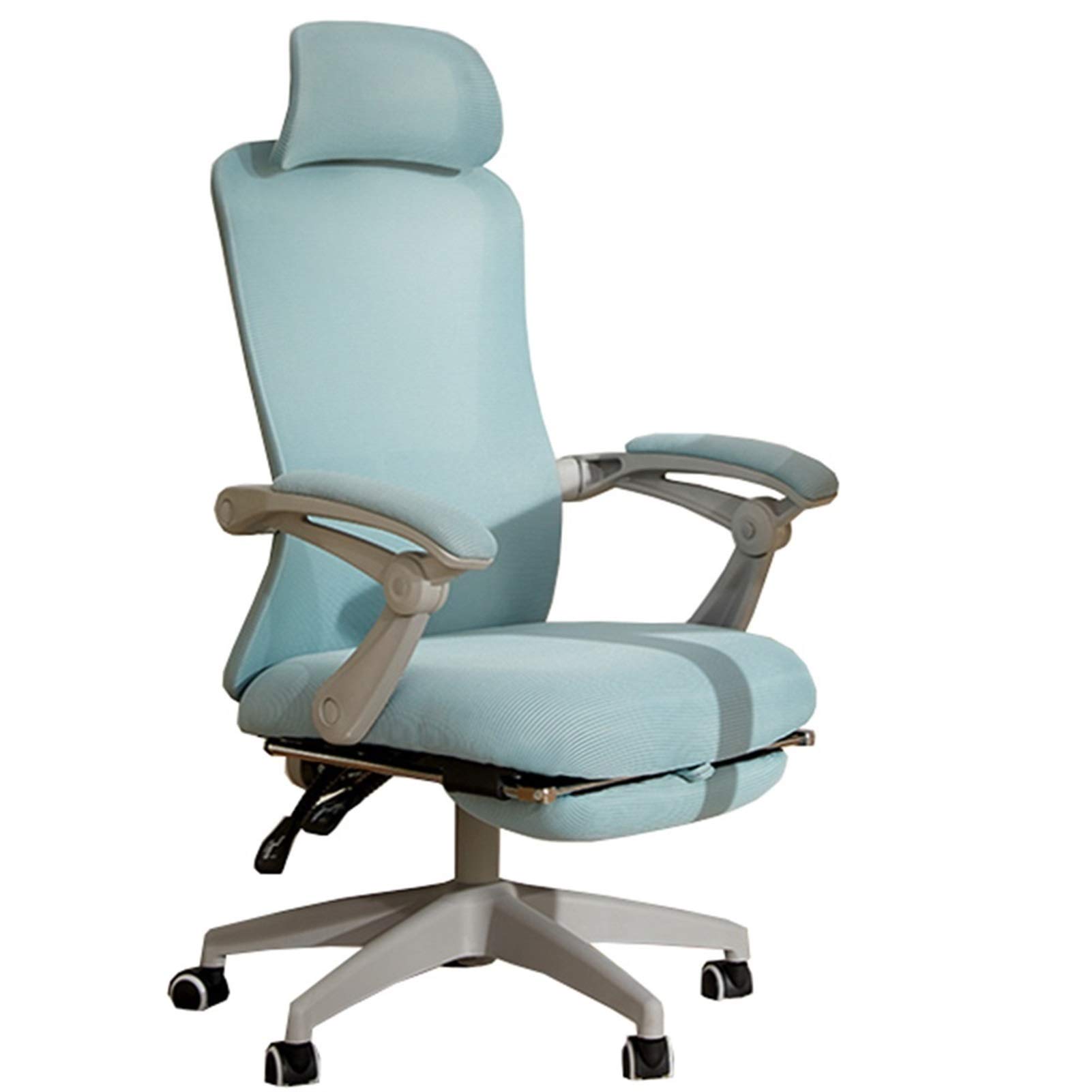METTEOR Office Chair for Home & Desk - Executive Swivel Cuter Chair with Seamless Design Height Adjustable Seat Movable Lumbar Support & Headrest for Ultimate t (Blau)