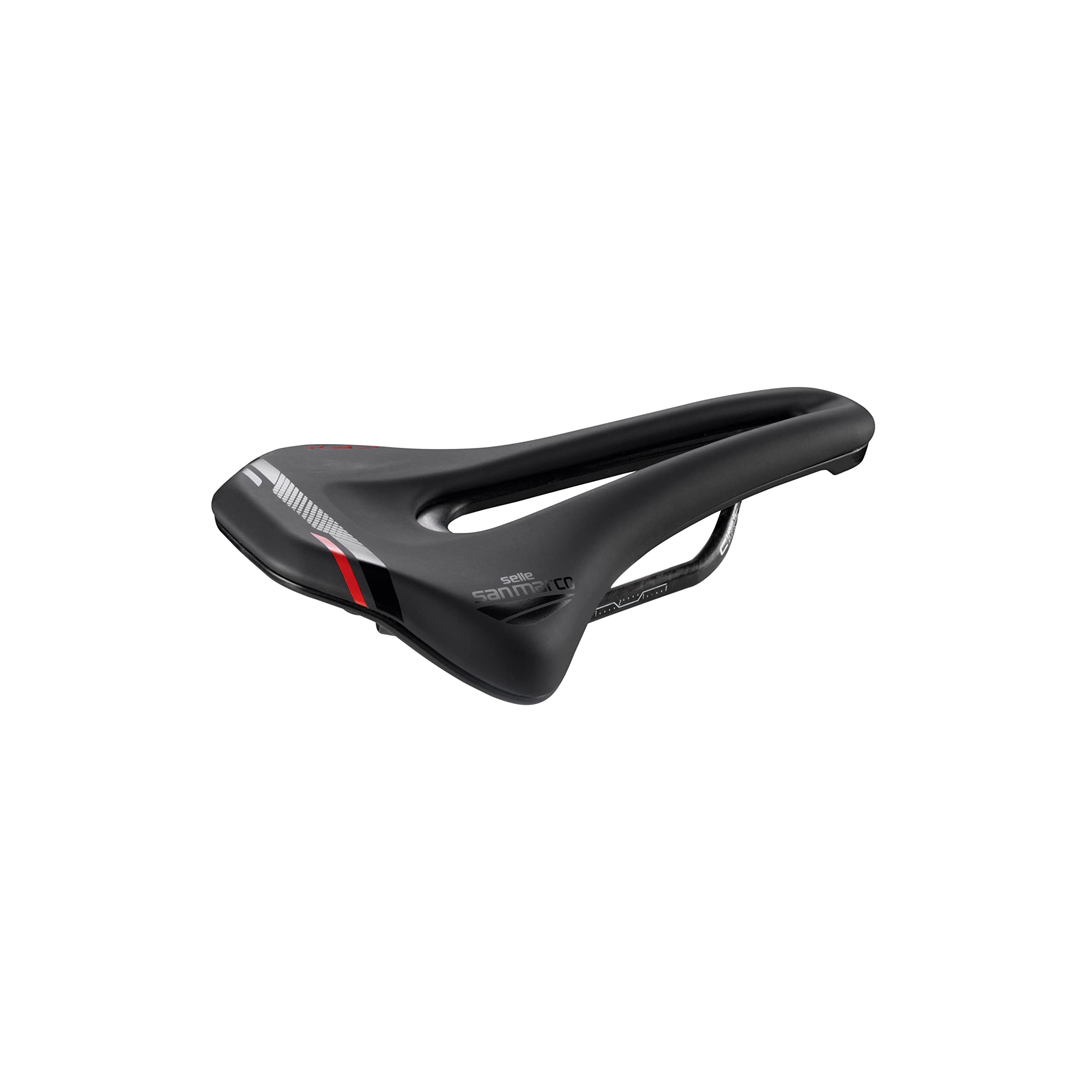 Selle San Marco Ground Carbon FX Saddle: Black/Black Wide (L3)