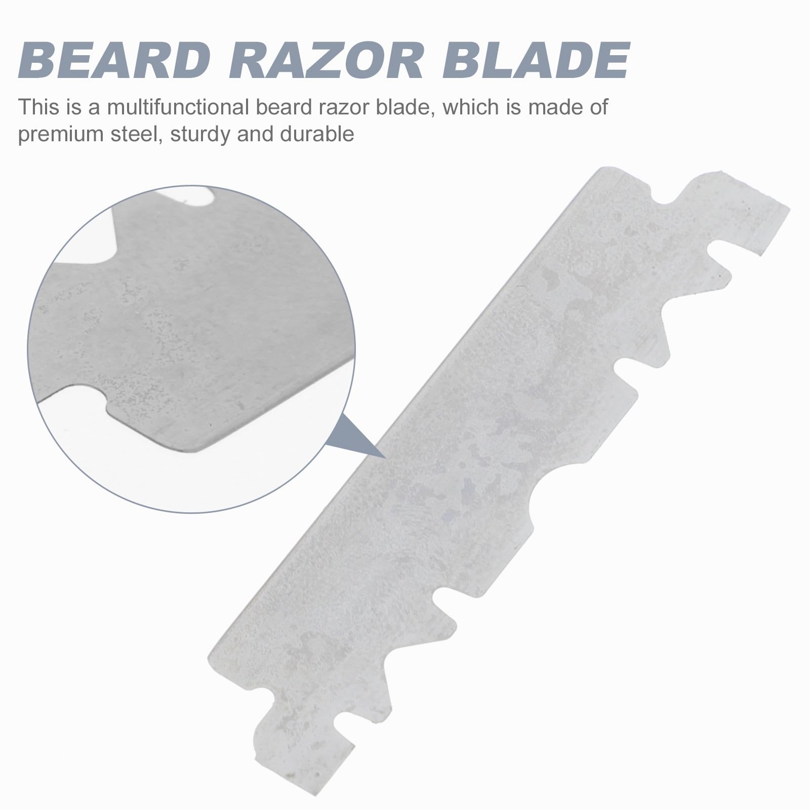 Lame da Barba in Acciaio Inox Argento 100 Pezzi Scorrimento senza Pari per Barba e Peli Fini, per Viaggi e Saloni di Barbiere