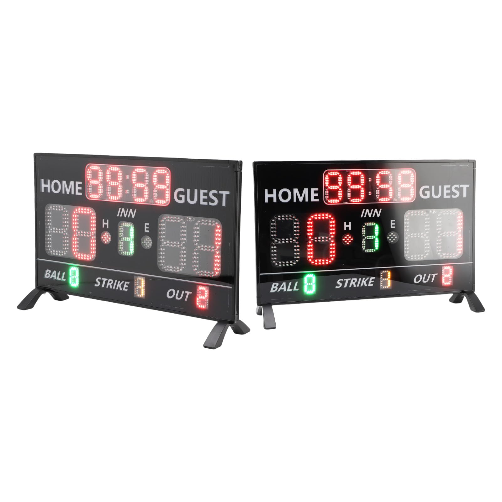 Yosoo Electronic Baseball Scoreboard Black Panel 12 Digit LED Softball Score Recorder Remote Controller Applicable for Stadium and Training Sessions