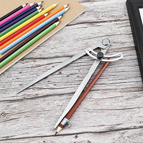 Foto von Thursday April Große Bleistift Markierung Zirkel Leather Compass Wing Leather Divider Drehwerkzeugabstand Kratzer Zirkel Maker Abreißer Markierung Flügel Divider(200mm)