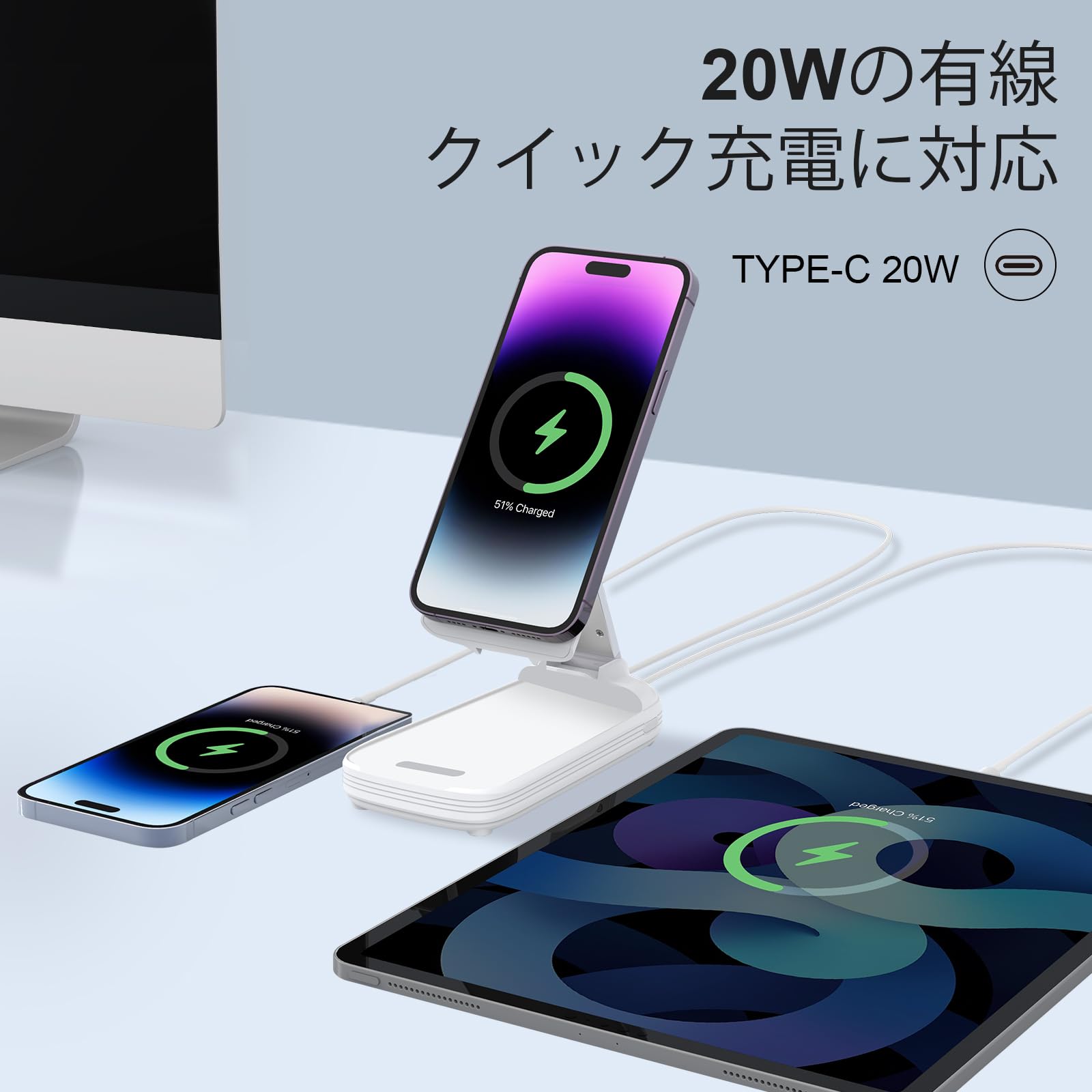 Amazon | BezosMax ワイヤレス充電器 磁気 10000mAh パワー