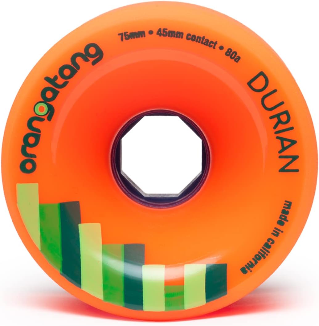 Orangatang Durian 75 mm Freeride Longboard Skateboard Wheels (Set of 4)