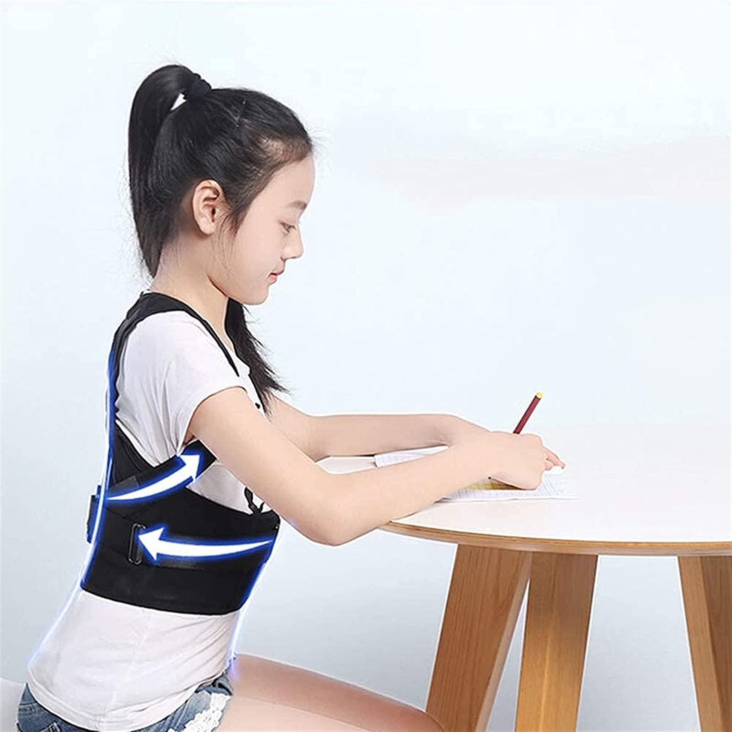 Invisibile Correttore di postura completa, uomo e donna Ultra-sottile Supporto posteriore regolabile e sostegno a spalla Migliora i bambini Hunchback(M)
