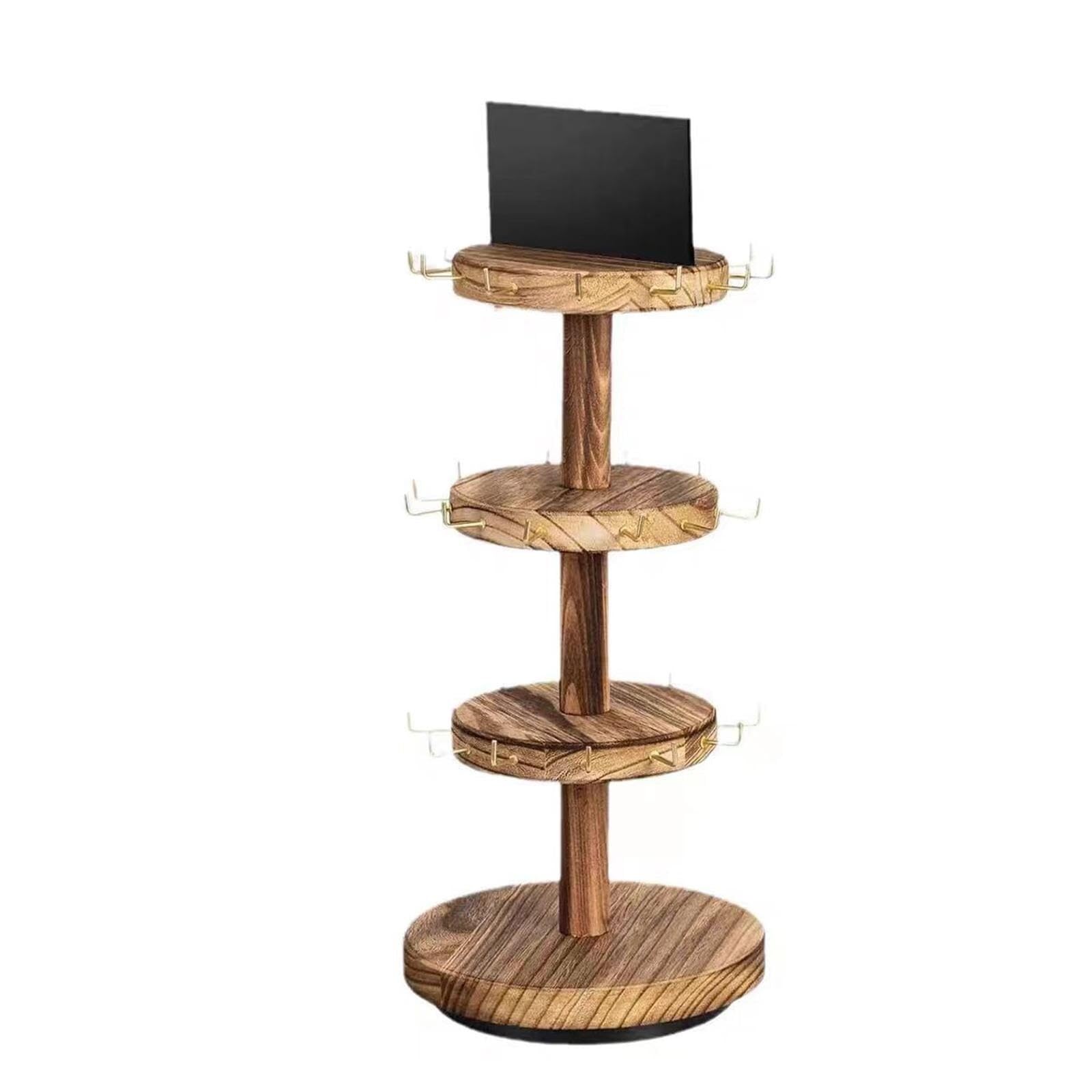 AZHKJKZH Jewelry Display Stand Bracelet Display Stand Jewelry Organizer Hanger Rotating Holder Storage(Coffee)