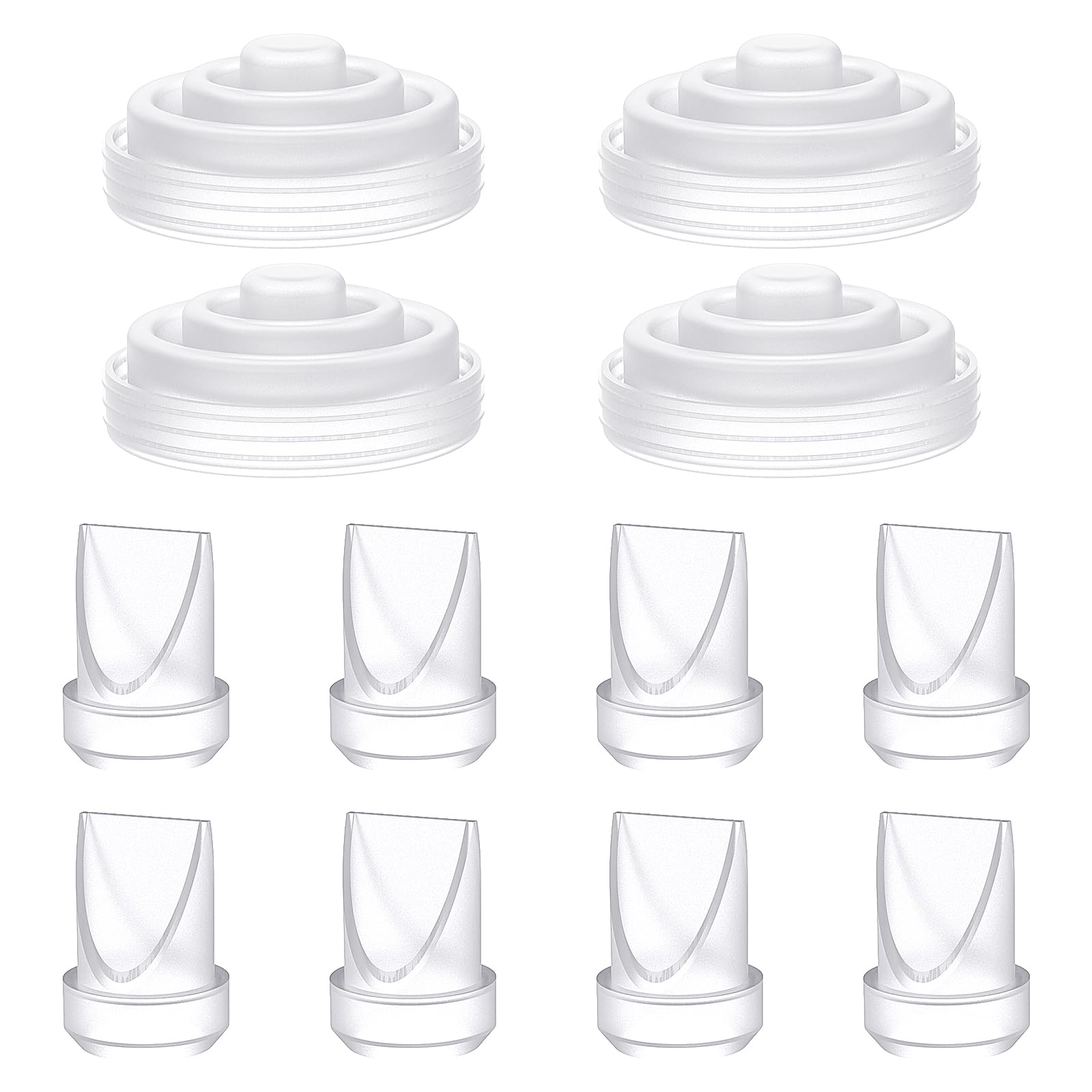 8Pcs Duckbill Valves and 4Pcs Diaphragm Compatible with Momcozy M5 Breast Pump,Replacement Pump Parts Accessories Compatible for M5 Momcozy