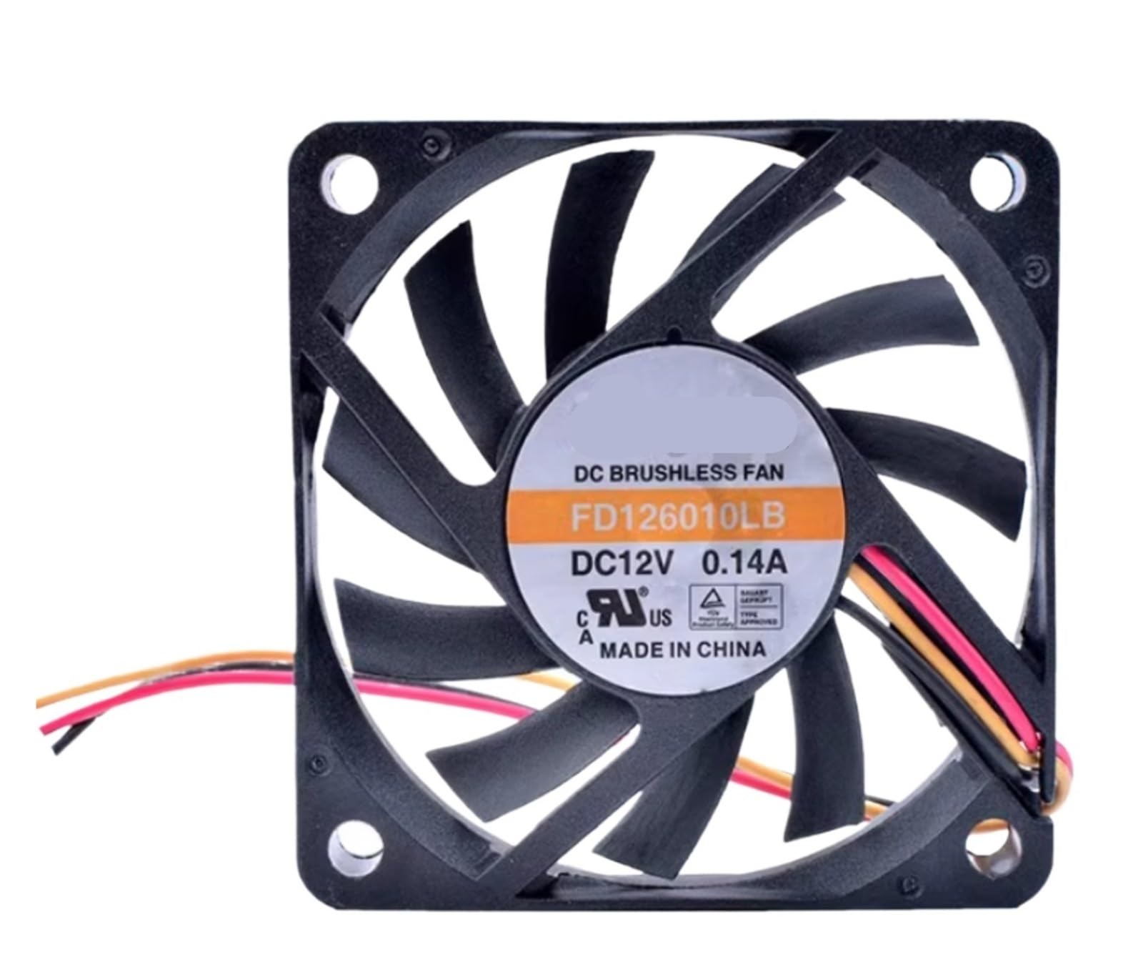 PEQYUACTE FD126010LB 6cm 6010 12V 0.14A 3-Wire Cooling Fan