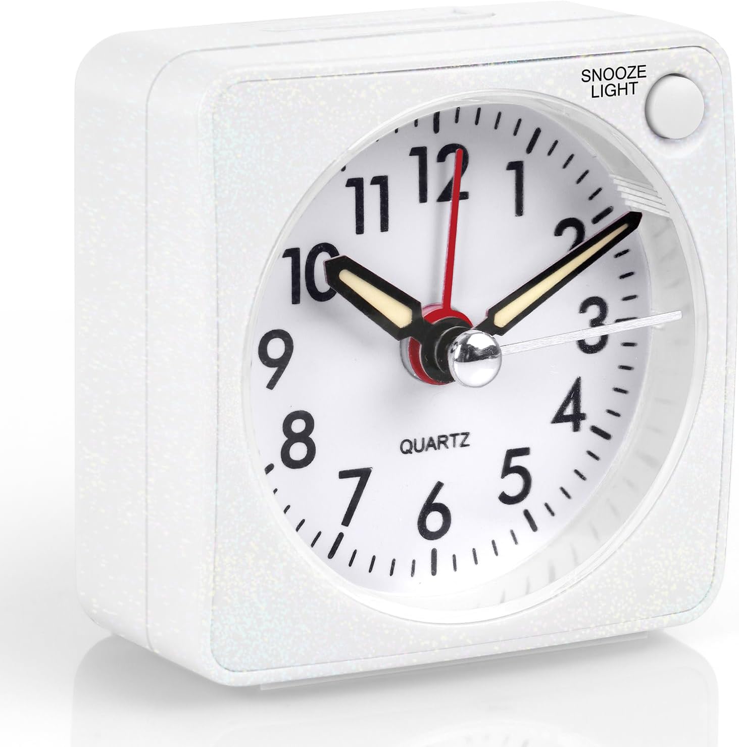Vicloon Mini Size Alarm Clock, Silent Alarm Clock, No Ticking Battery