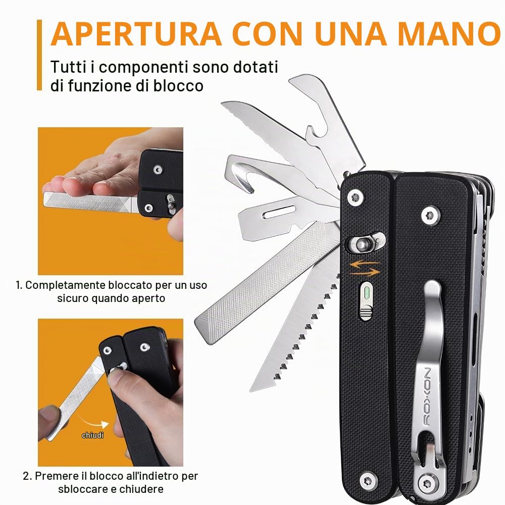 ROXON S805G Flex Titan - Multitool modulare con pinza fissa