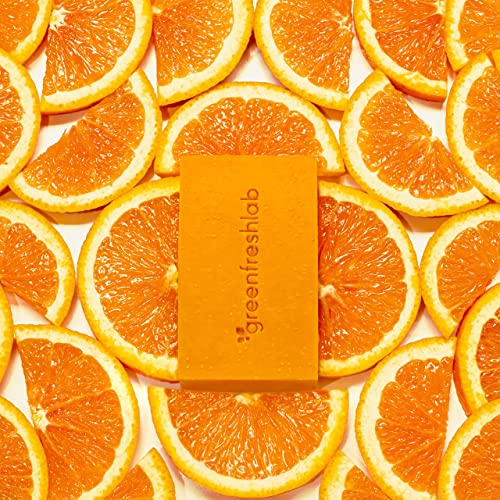 Citrus Lavender Soap Bar With 85% Organic Ingredients, Soothing For All Skin Types With Orange Peel, Energizing & Refreshing, Hydrating & Moisturizing, Vegan & Cruelty Free, 4 Oz #TOP5