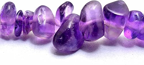 Miniatura 2 de Gems Valley Cuentas de grava de piedras preciosas naturales hebra de chips curativos de amatista para collar cuentas de amatista de 5 a 0315in 34