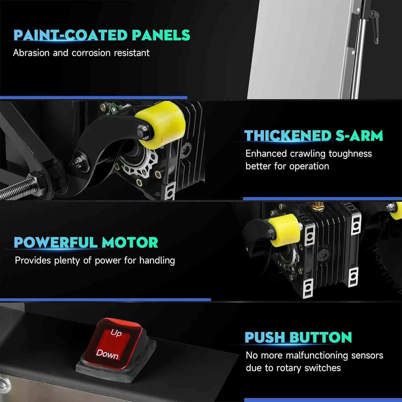 Montascale Elettrico da 1200 W, Carrello per Sacchi per Oggetti Pesanti, Motore brushless, Batteria Rimovibile, capacità di carico (400 kg) Sali e scendi Le Scale Senza Sforzo,B