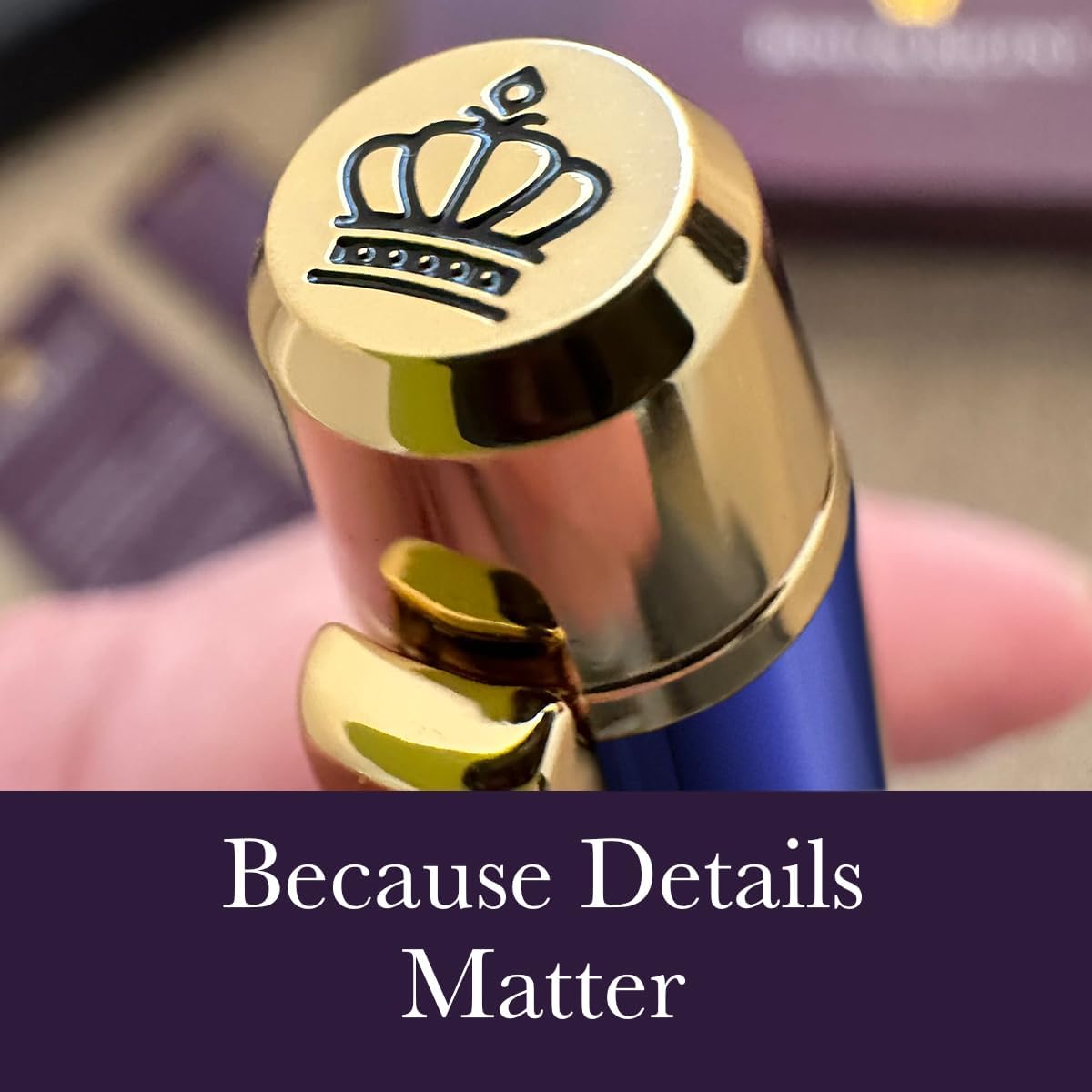 Bond & Regent 24 Karat Gold Luxury Rollerball Pen, Royal Blue