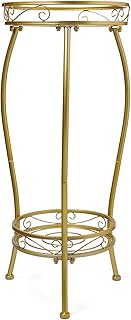 Kavlium Plant Stand Indoor Outdoor,Tall Gold Metal Rustproof Stable Pl...